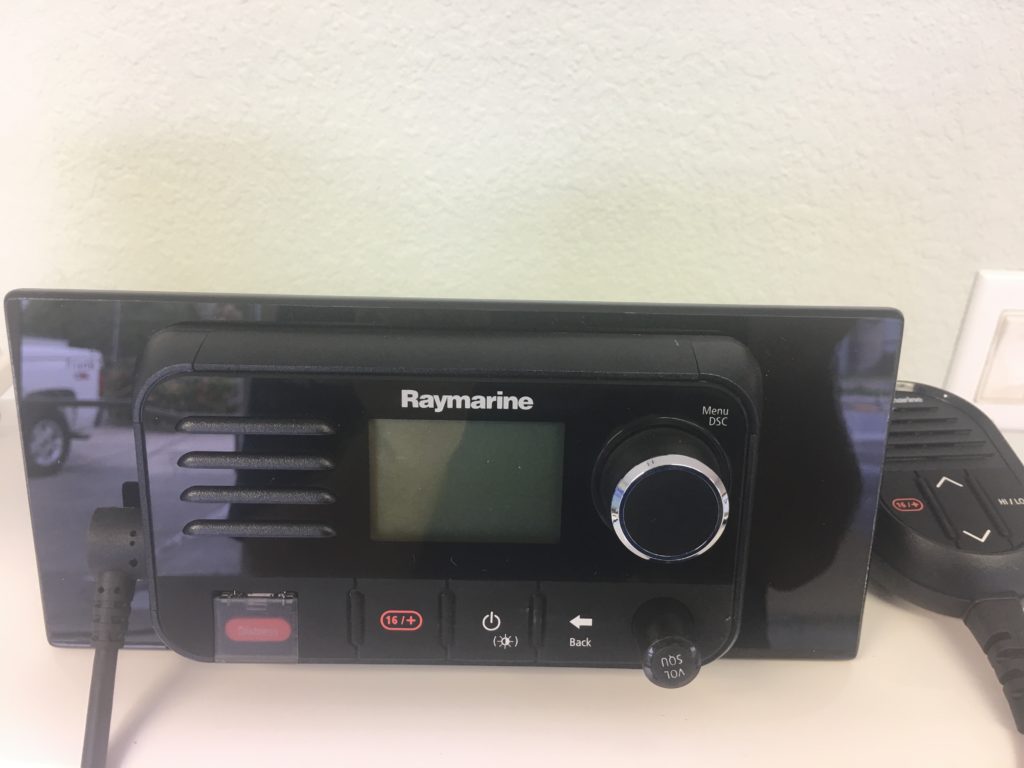 Raymarine 50 and Raymarine 52 VHF Radio Mounting Plate Trimmed Out Inc